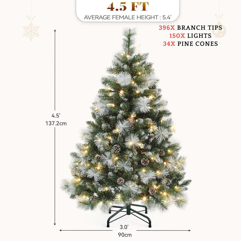 Frosted Fir Christmas Tree with Lights