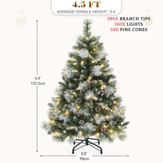 Frosted Fir Christmas Tree with Lights