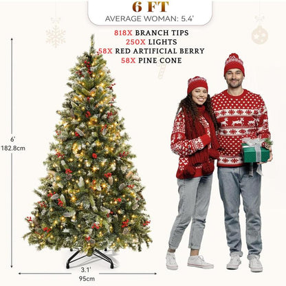 Frosted Fir Christmas Tree with Lights