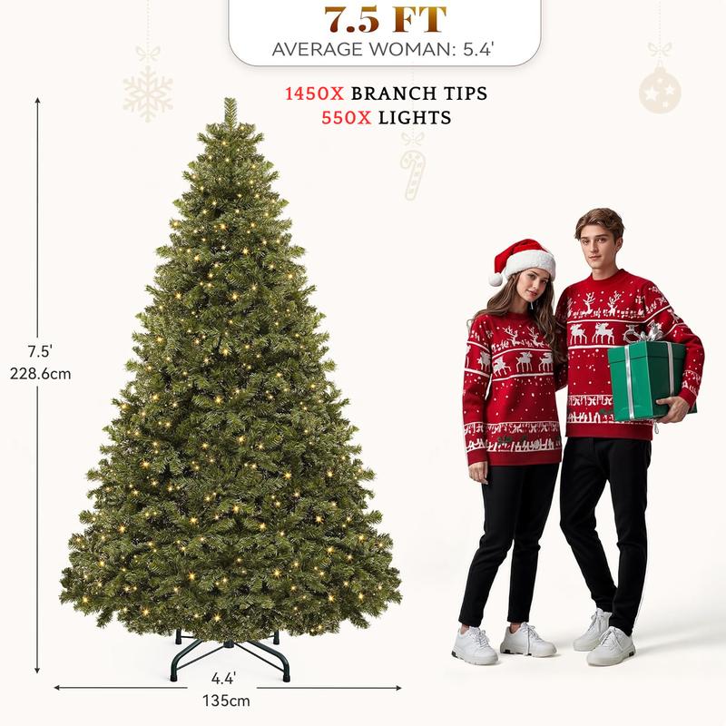 Frosted Fir Christmas Tree with Lights