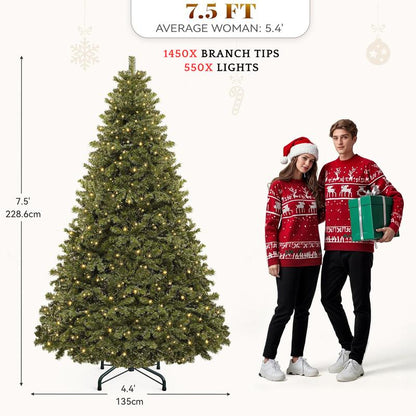 Frosted Fir Christmas Tree with Lights