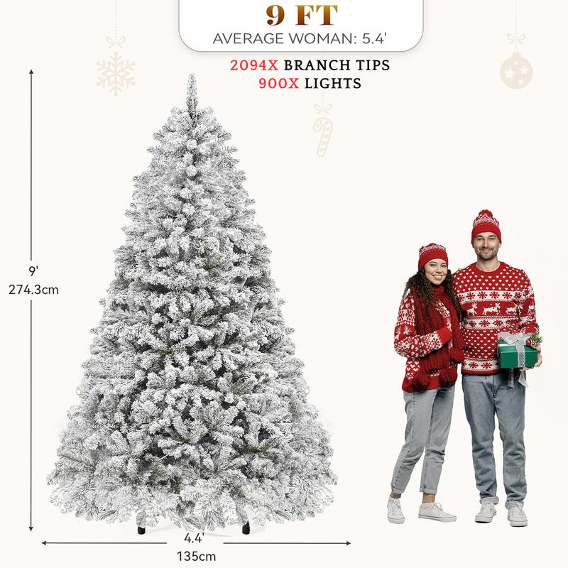 Frosted Fir Christmas Tree with Lights
