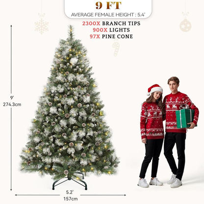 Frosted Fir Christmas Tree with Lights