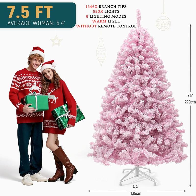 Frosted Fir Christmas Tree with Lights