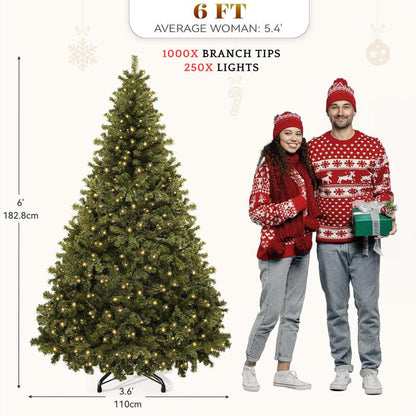 Frosted Fir Christmas Tree with Lights